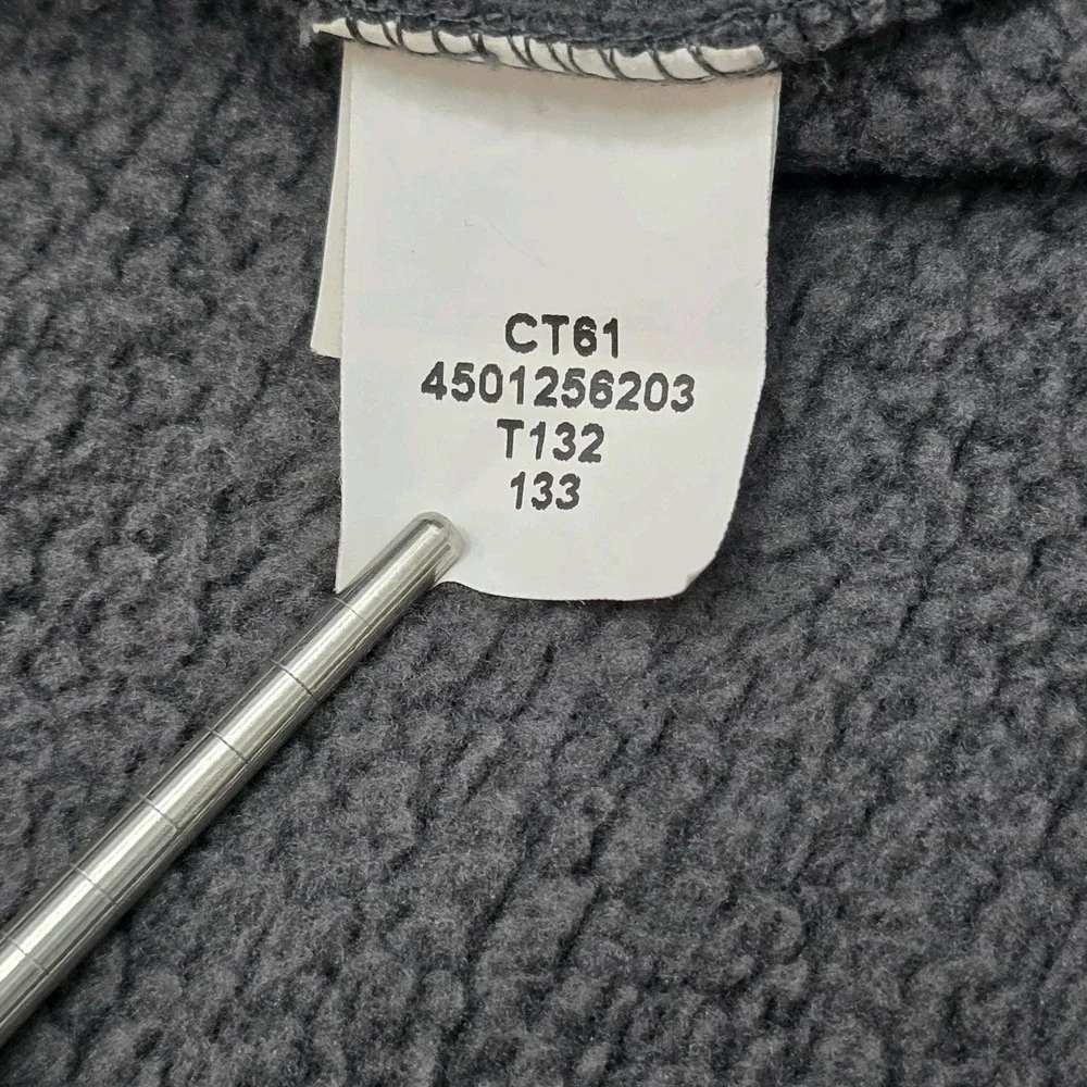 The North Face Mens Large Gray Quarter Zip Fleece Pullover Sweater Jacket